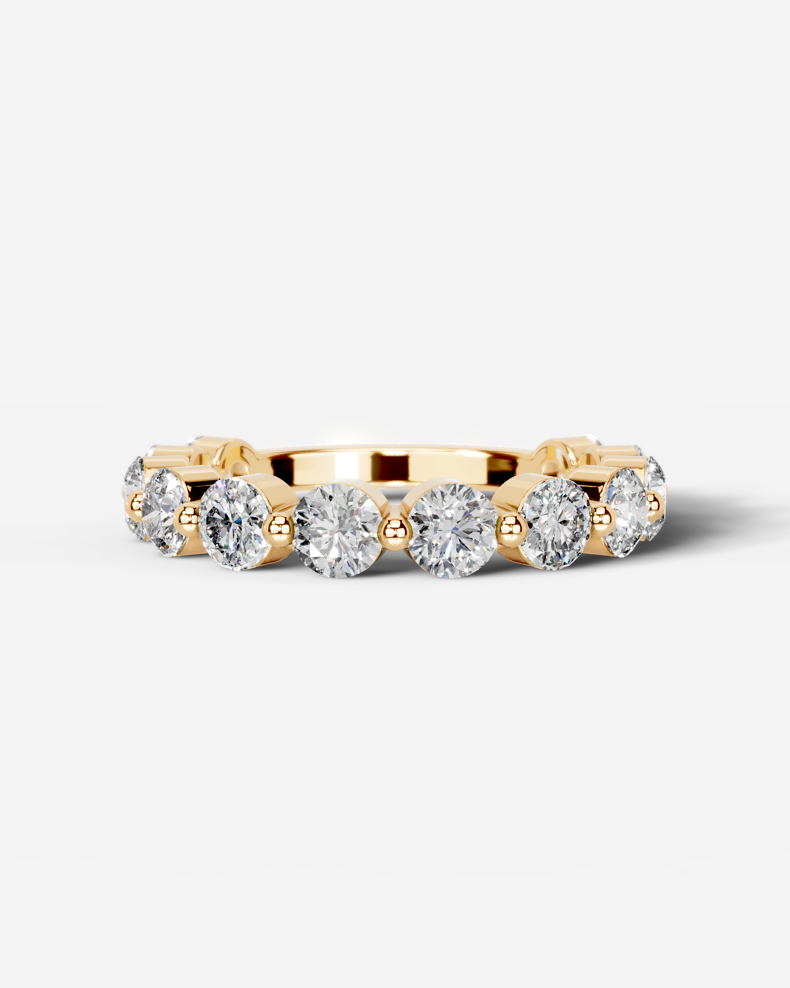Etta Lab Grown Round Diamond Wedding Ring - Yellow Gold - 18K - 6ct