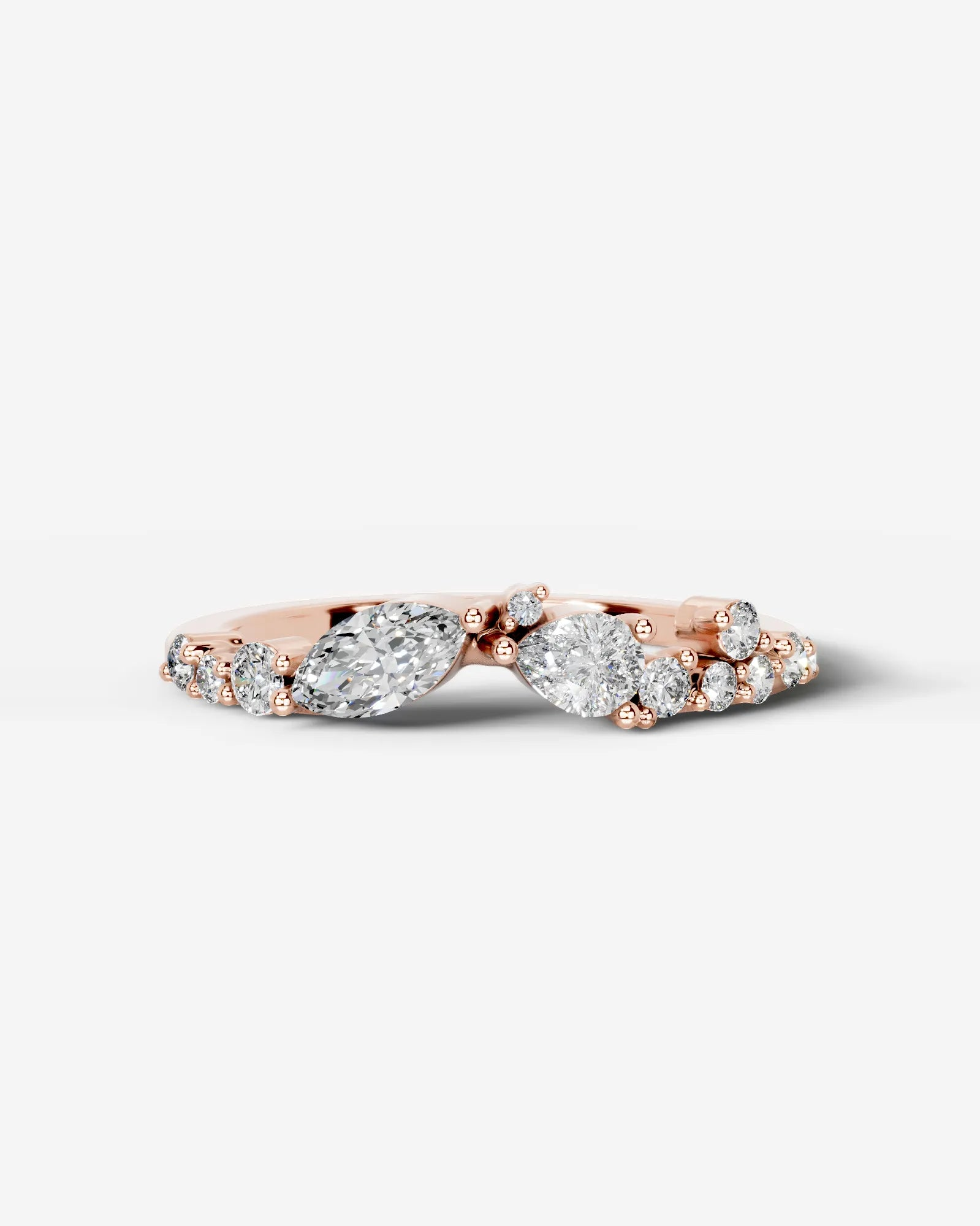 Faith Lab Grown Round Diamond Wedding Ring - Rose Gold - 18K - 6ct