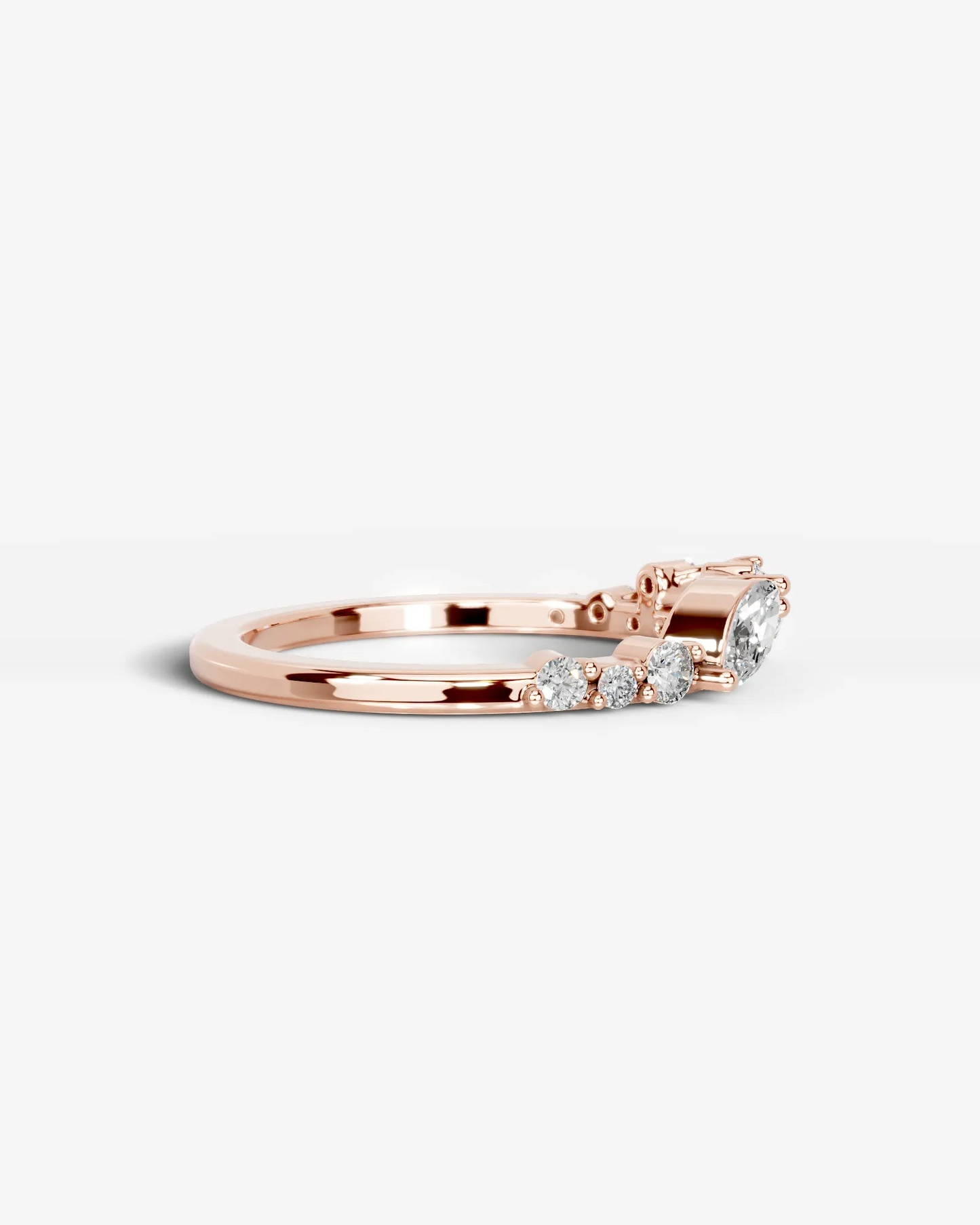 Faith Lab Grown Round Diamond Wedding Ring - Rose Gold - 14K - 6ct