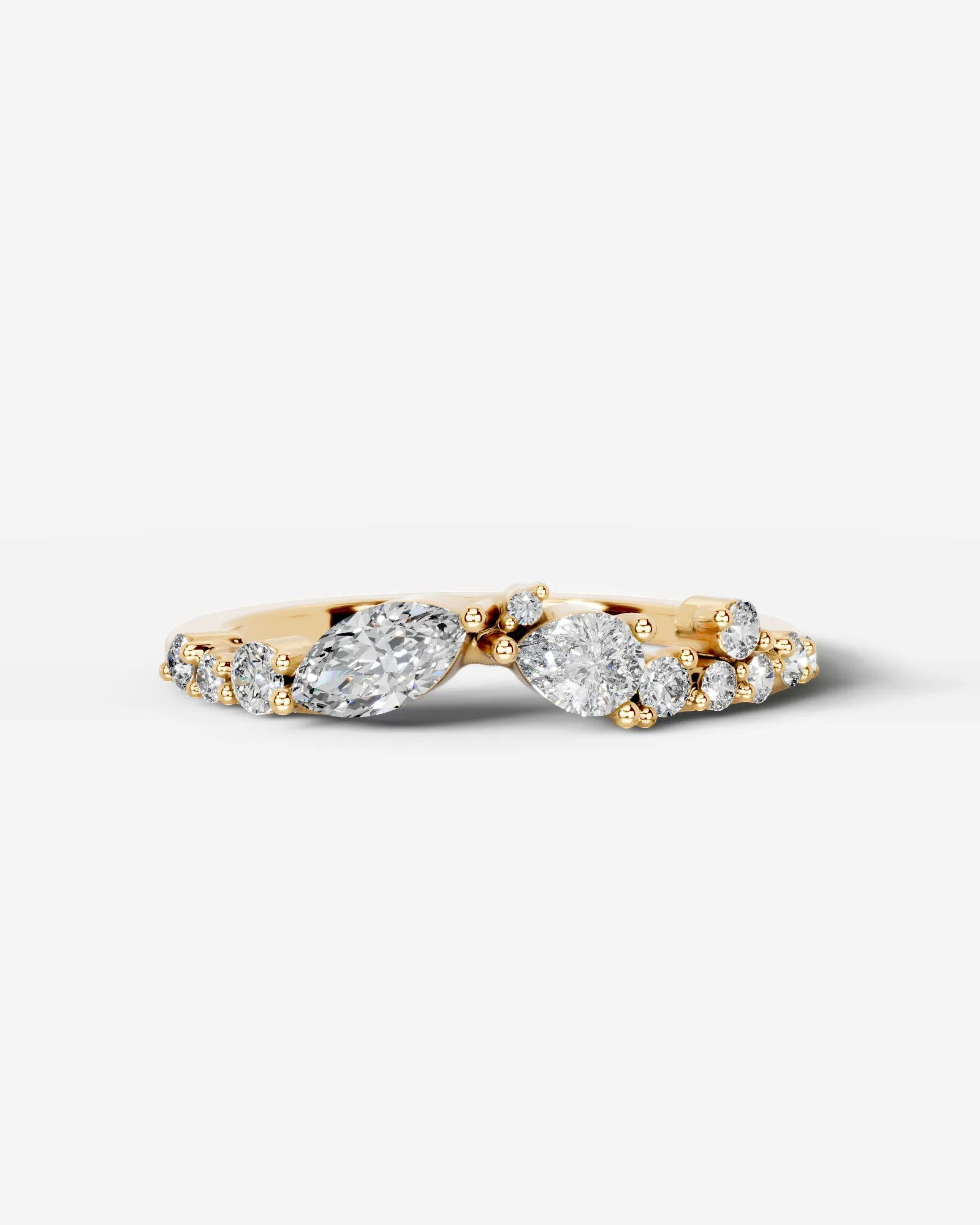 Faith Lab Grown Round Diamond Wedding Ring - Yellow Gold - 18K - 6ct