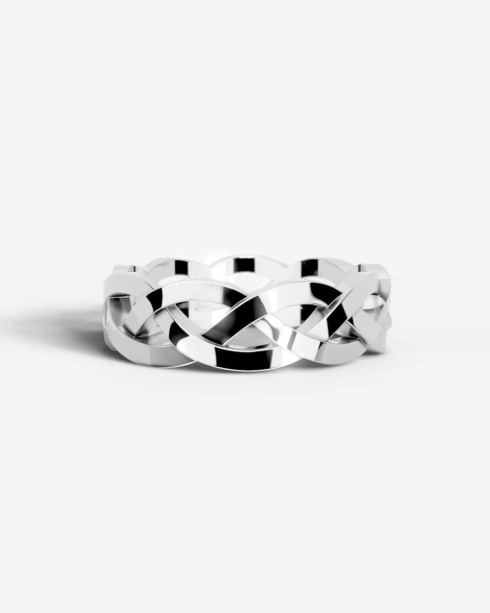 Gerard Natural Diamond Wedding Band Lab Grown Diamond Wedding Ring - White Gold