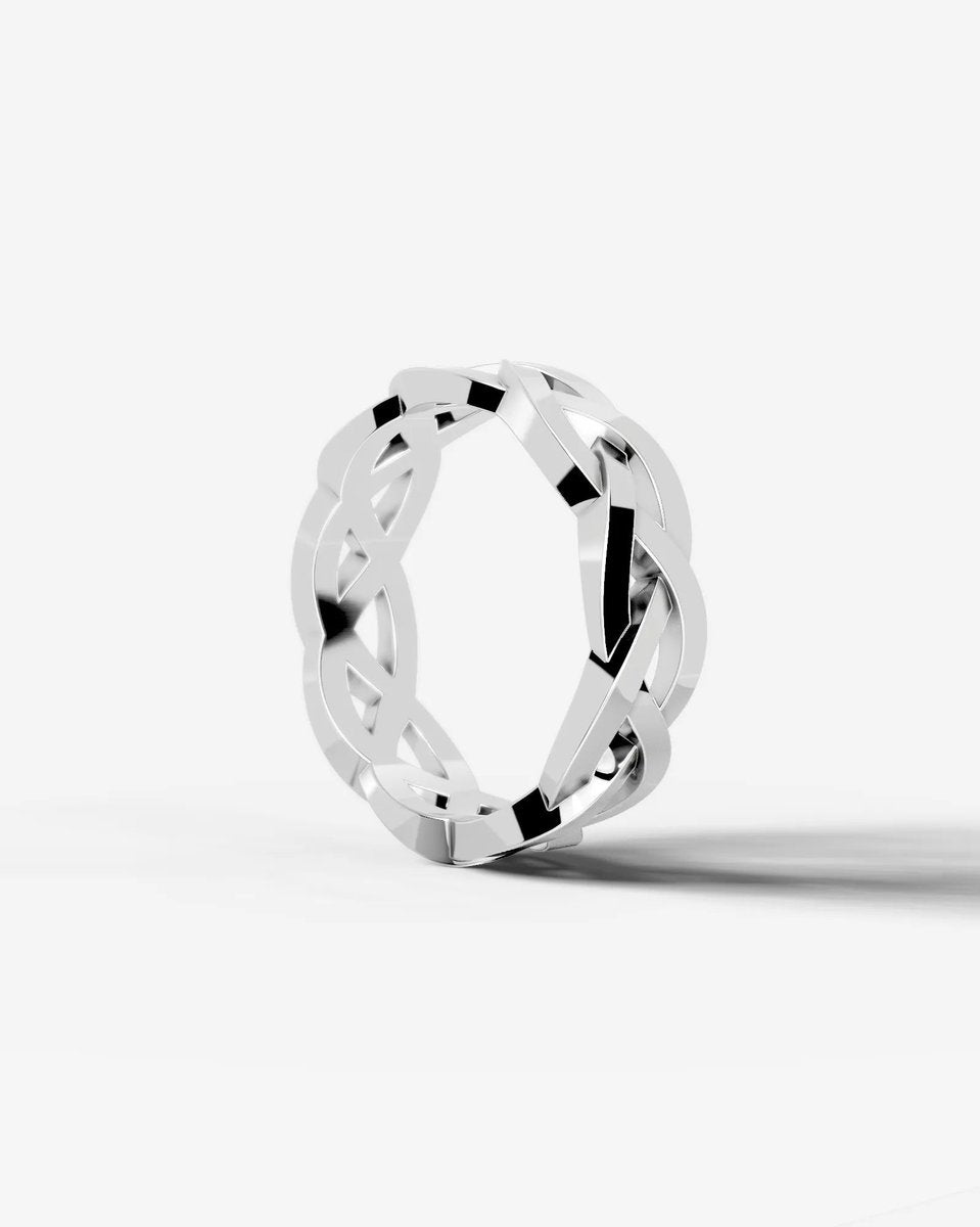 Gerard Natural Diamond Wedding Band Lab Grown Diamond Wedding Ring - White Gold
