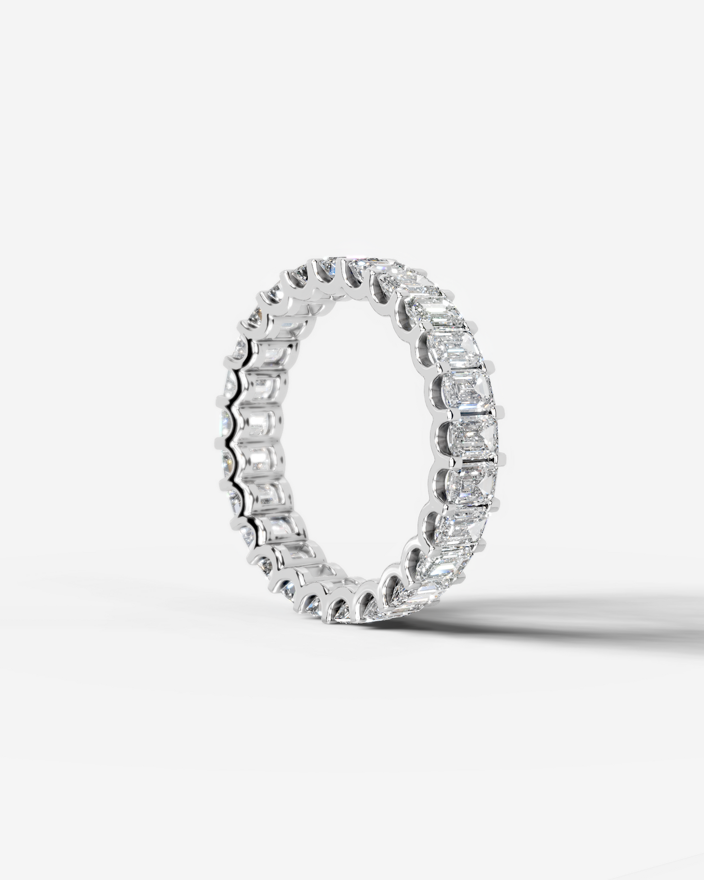 Gina Lab Grown Emerald Diamond Wedding Ring - White Gold - 14K - 6ct