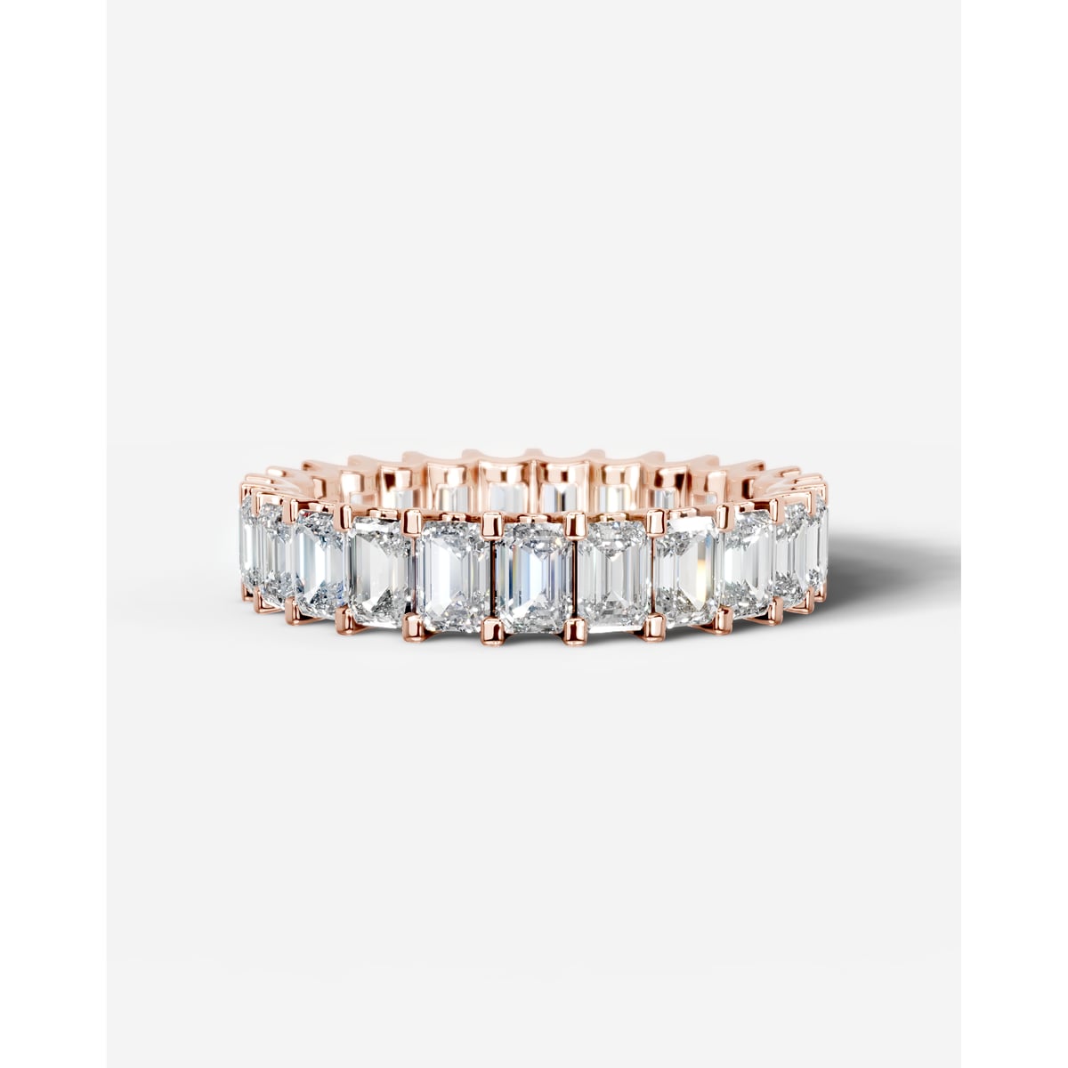Gina Lab Grown Emerald Diamond Wedding Ring - Rose Gold