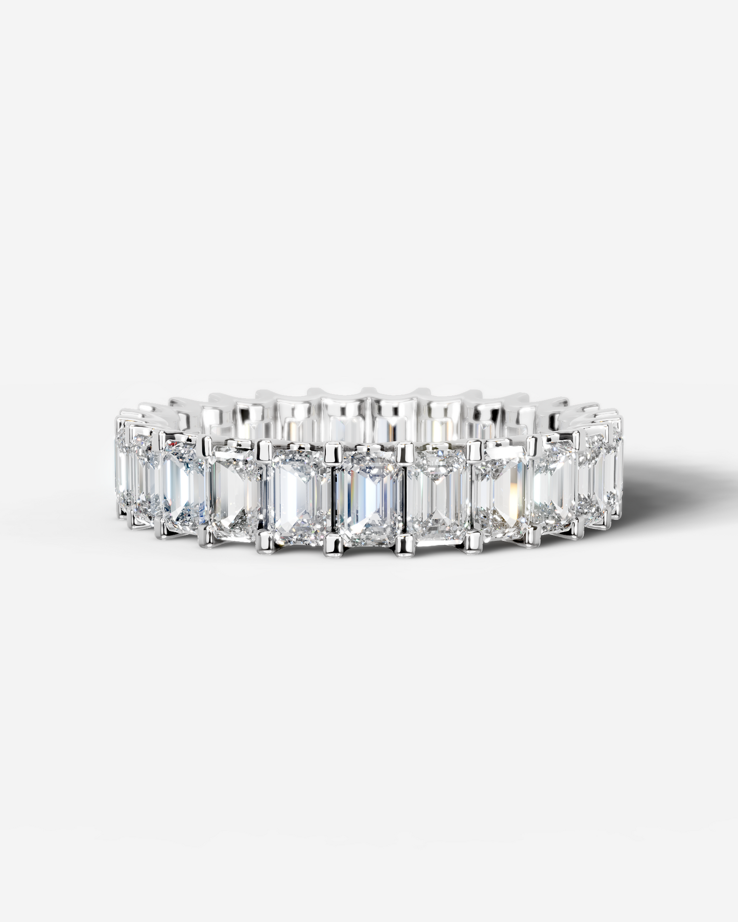 Gina Lab Grown Emerald Diamond Wedding Ring - White Gold - 18K - 6ct