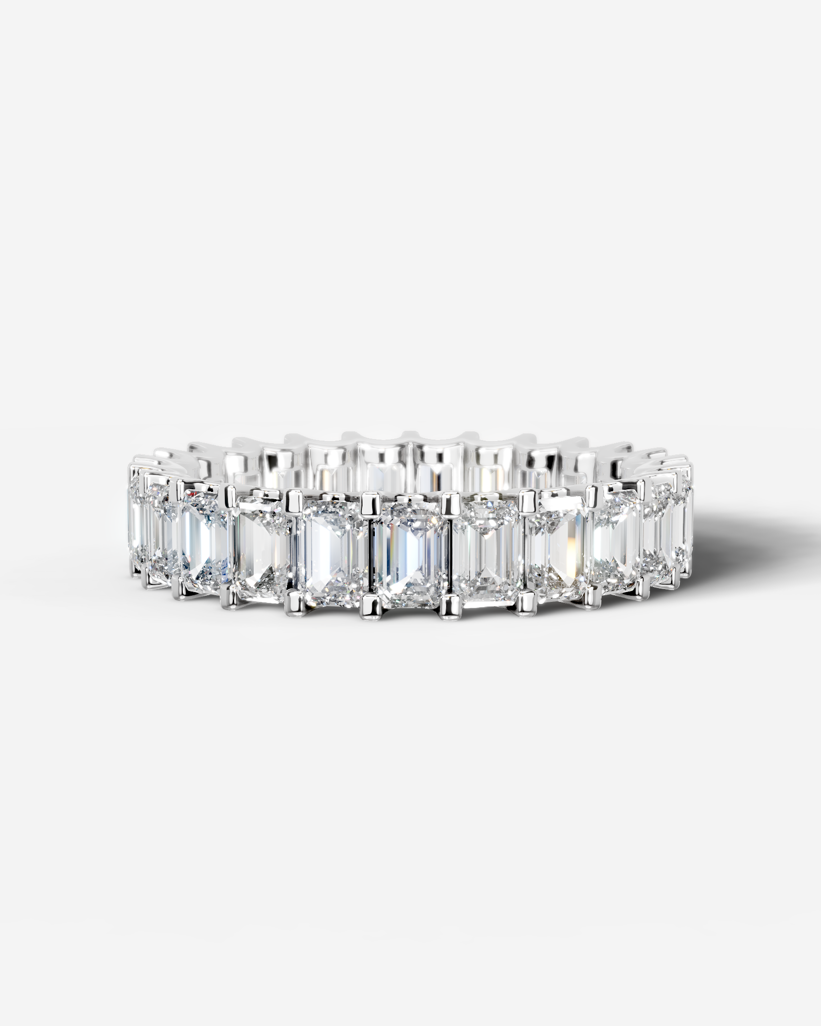 Gina Lab Grown Emerald Diamond Wedding Ring - White Gold - 18K - 6ct