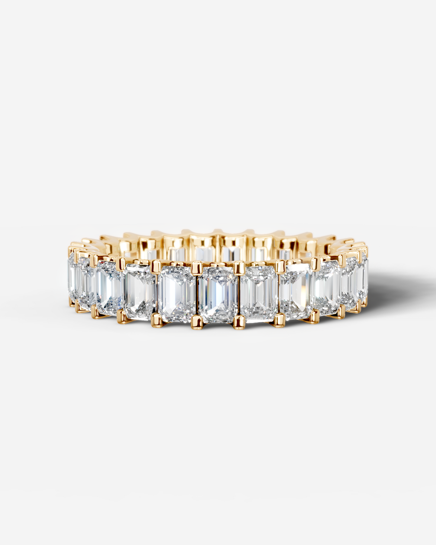 Gina Lab Grown Emerald Diamond Wedding Ring - Yellow Gold - 18K - 6ct