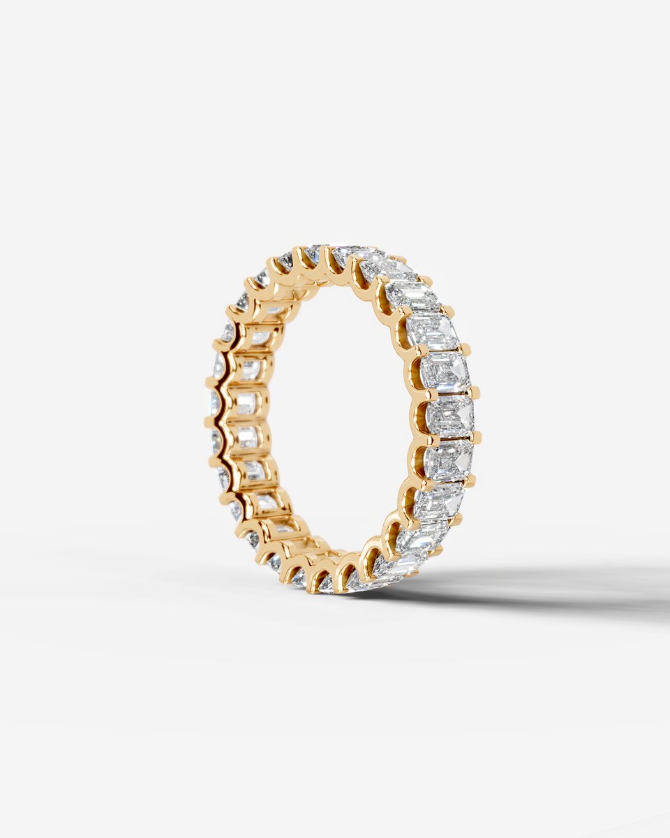 Gina Lab Grown Emerald Diamond Wedding Ring - Yellow Gold
