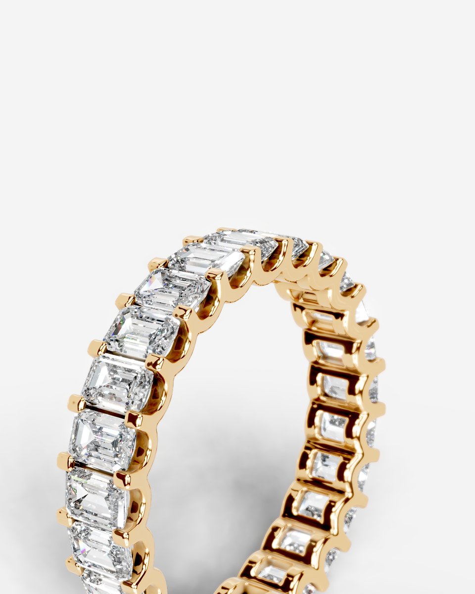 Gina Lab Grown Emerald Diamond Wedding Ring - Yellow Gold