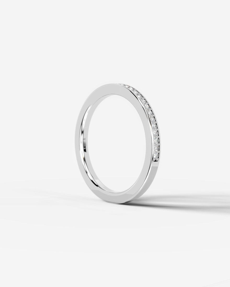 Giselle Lab Grown Round Diamond Wedding Ring - Platinum