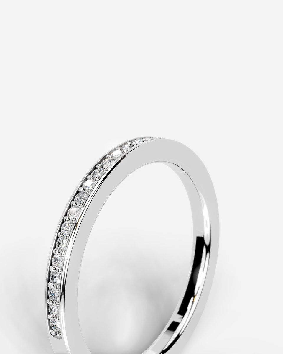 Giselle Lab Grown Round Diamond Wedding Ring - Platinum