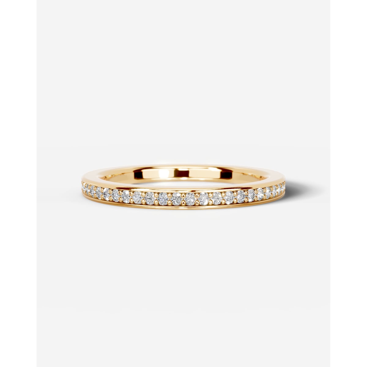 Giselle Lab Grown Round Diamond Wedding Ring - Yellow Gold