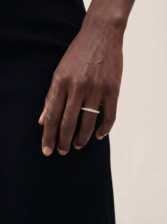 Giselle Lab Grown Round Diamond Wedding Ring - Yellow Gold