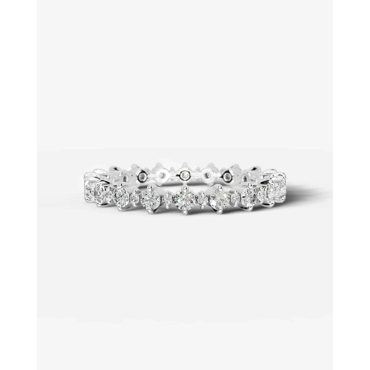 Halle Lab Grown Round Diamond Wedding Ring - Platinum
