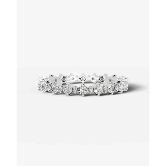 Halle Lab Grown Round Diamond Wedding Ring - Platinum