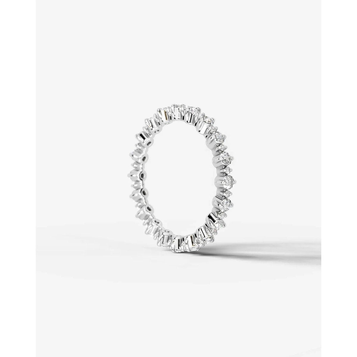 Halle Lab Grown Round Diamond Wedding Ring - Platinum
