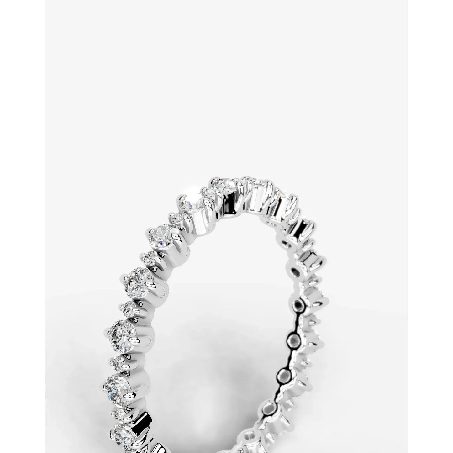 Halle Lab Grown Round Diamond Wedding Ring - Platinum - 6ct