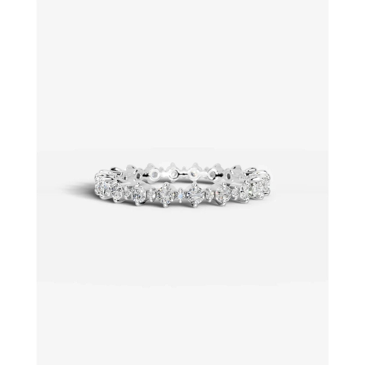 Halle Lab Grown Round Diamond Wedding Ring - Platinum
