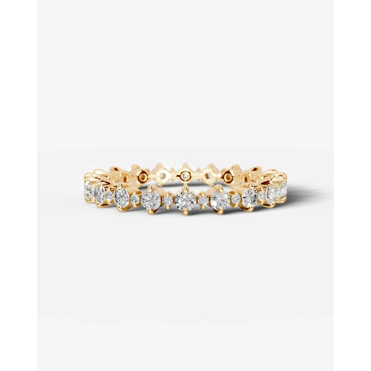 Halle Lab Grown Round Diamond Wedding Ring - Yellow Gold