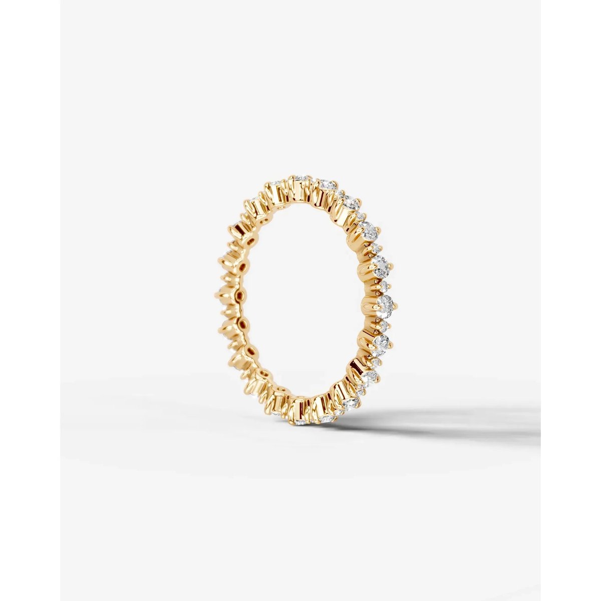 Halle Lab Grown Round Diamond Wedding Ring - Yellow Gold