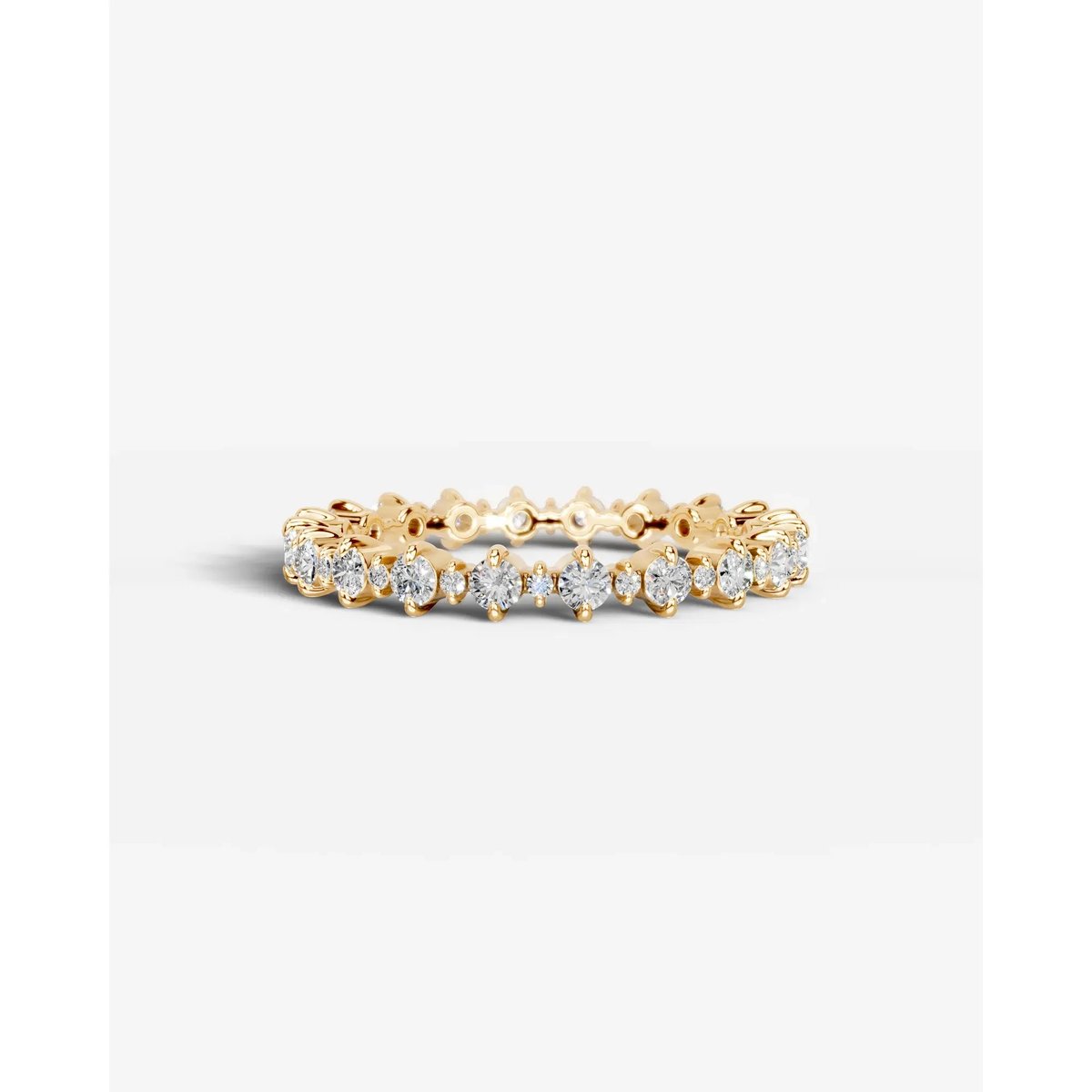 Halle Lab Grown Round Diamond Wedding Ring - Yellow Gold