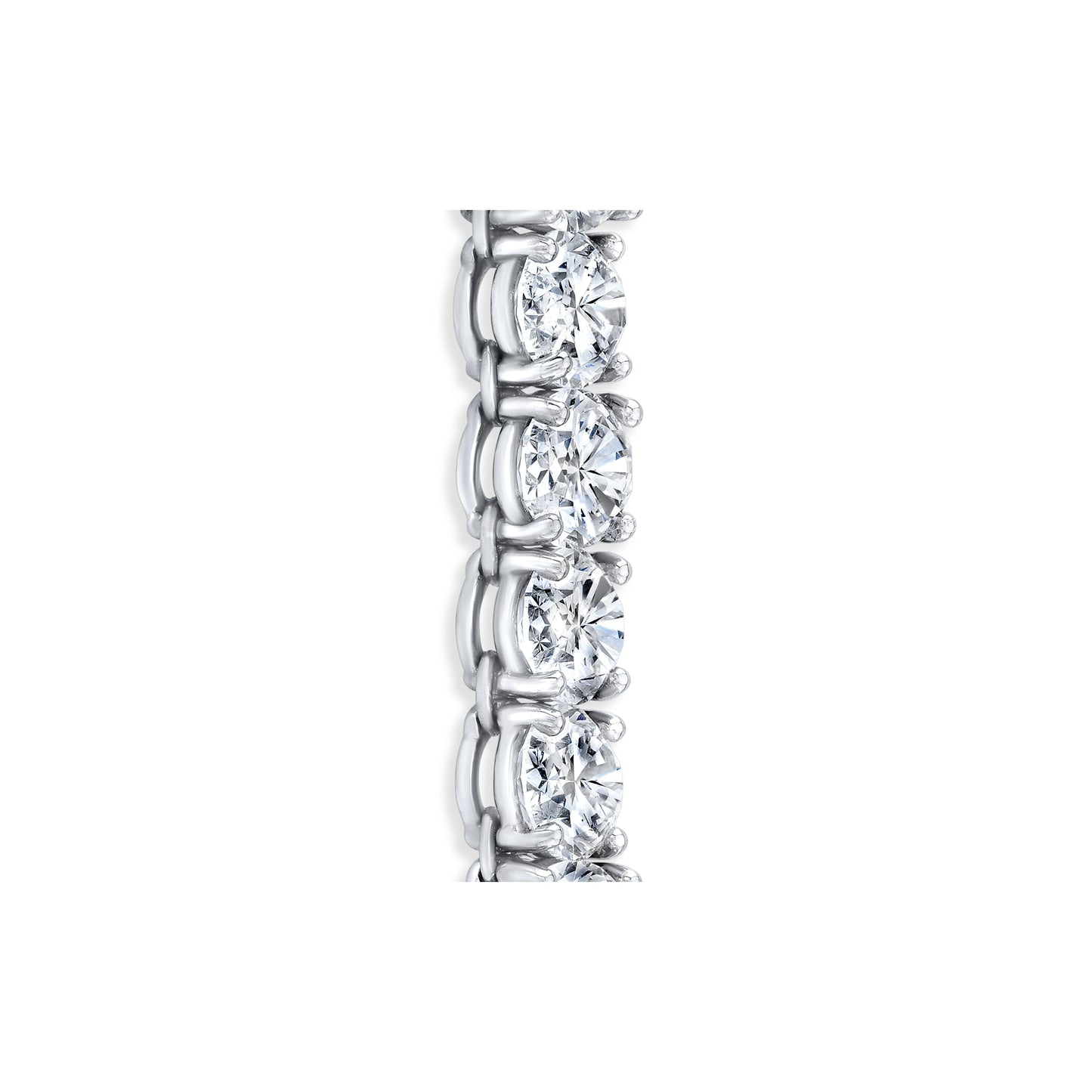 Lara Jewels High Jewellry High Jewelry | Oval Cut Tennis Necklace - 18k White Gold - Detail View