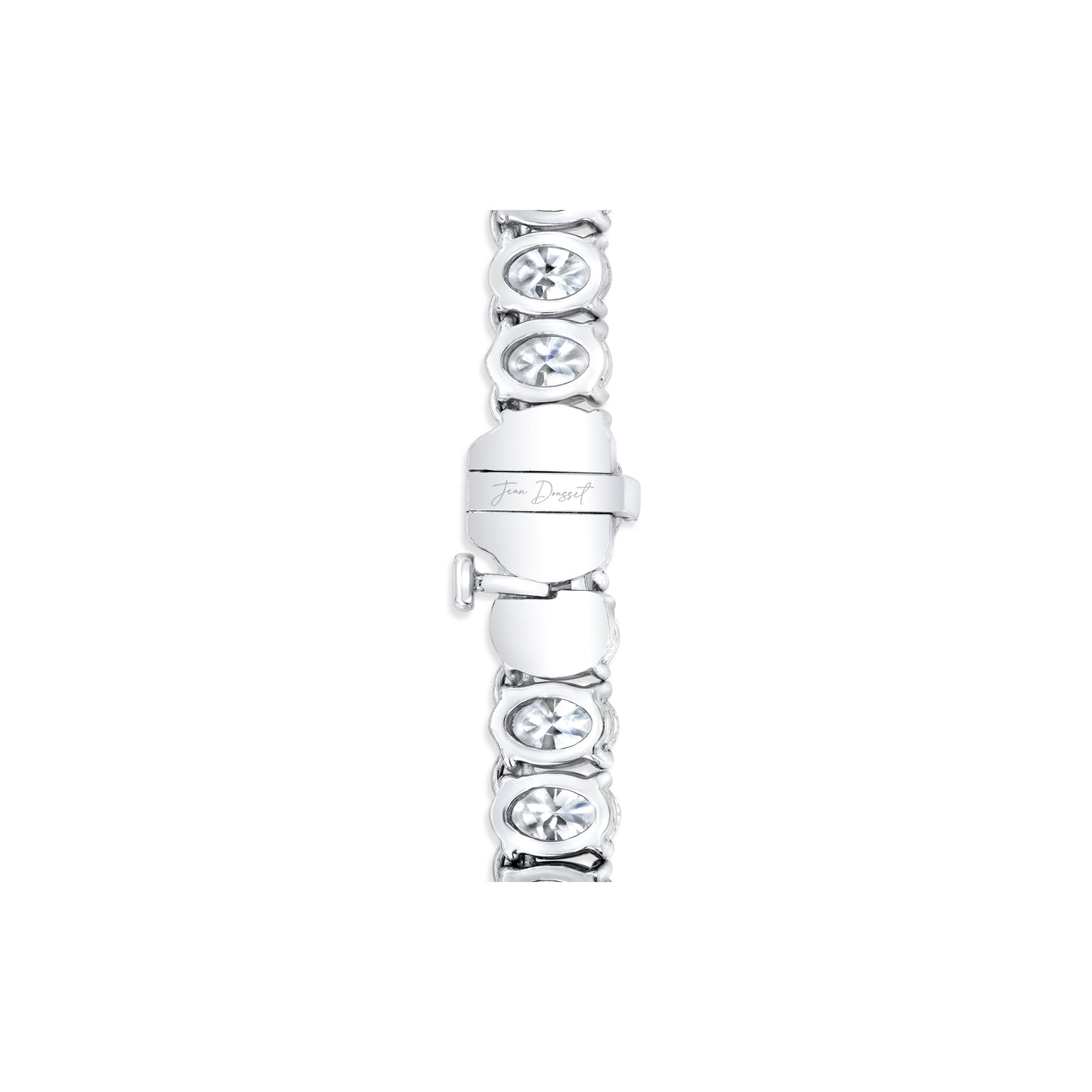 Lara Jewels High Jewellry High Jewelry | Oval Cut Tennis Necklace - 18k White Gold - Lifestyle View