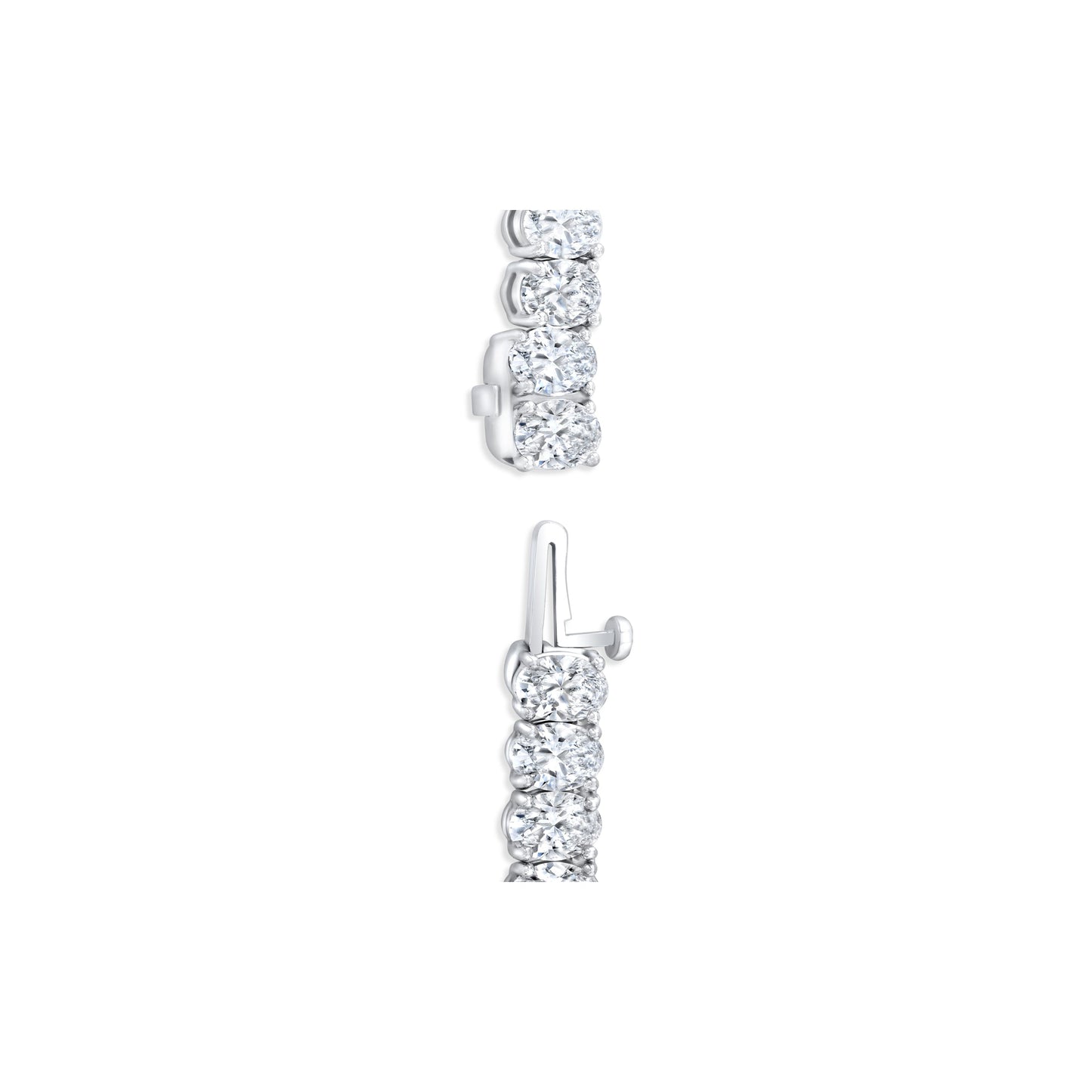Lara Jewels High Jewellry High Jewelry | Oval Cut Tennis Necklace - 18k White Gold - View 6