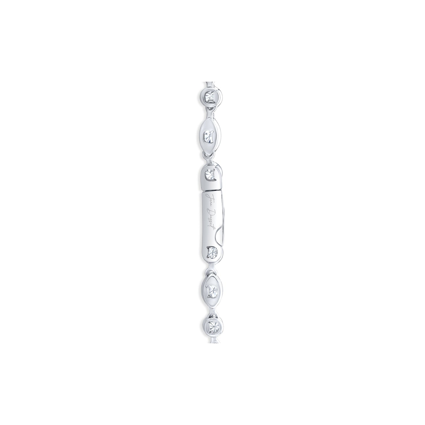 Lara Jewels High Jewellry High Jewelry | Marquise Cut Detachable Lariat Necklace - Platinum - Lifestyle View