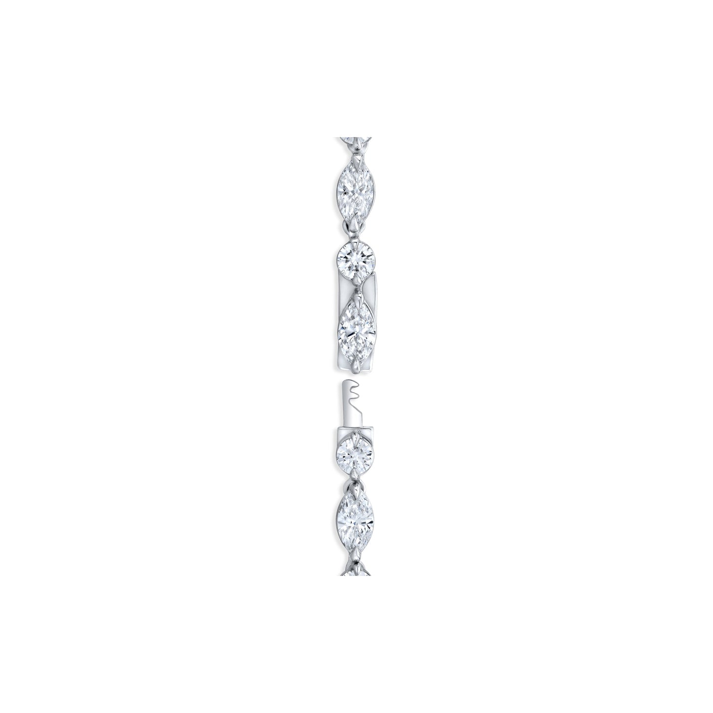 Lara Jewels High Jewellry High Jewelry | Marquise Cut Detachable Lariat Necklace - Platinum - View 6