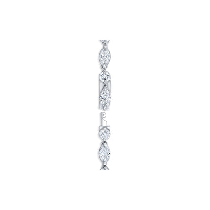 Lara Jewels High Jewellry High Jewelry | Marquise Cut Detachable Lariat Necklace - Platinum - View 6