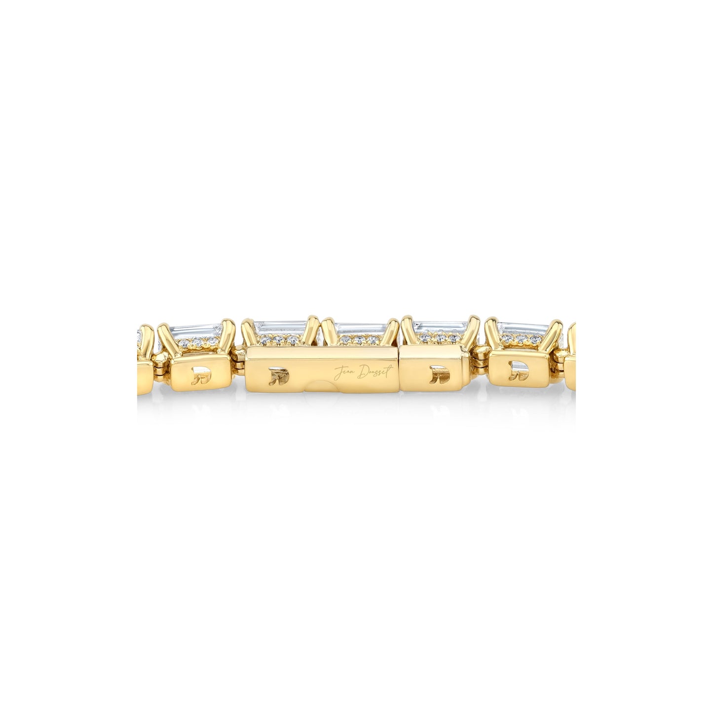 Lara Jewels High Jewellry High Jewelry | Emerald Cut Tennis Bracelet - 18k Yellow Gold - View 6
