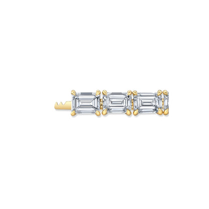 Lara Jewels High Jewellry High Jewelry | Emerald Cut Tennis Bracelet - 18k Yellow Gold - View 7
