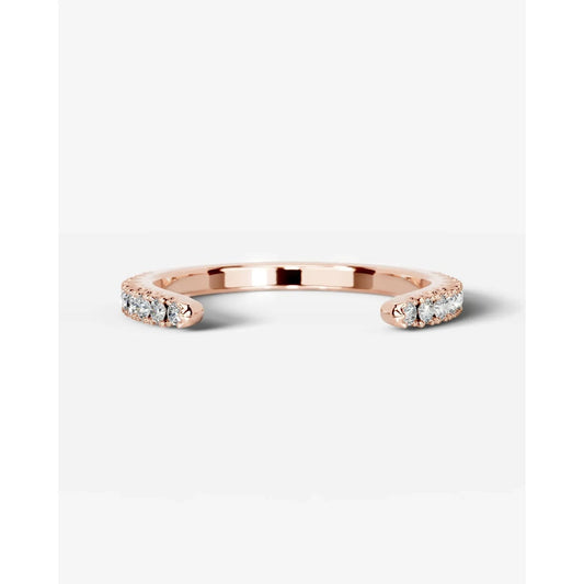 Himari Lab Grown Round Diamond Wedding Ring - Rose Gold