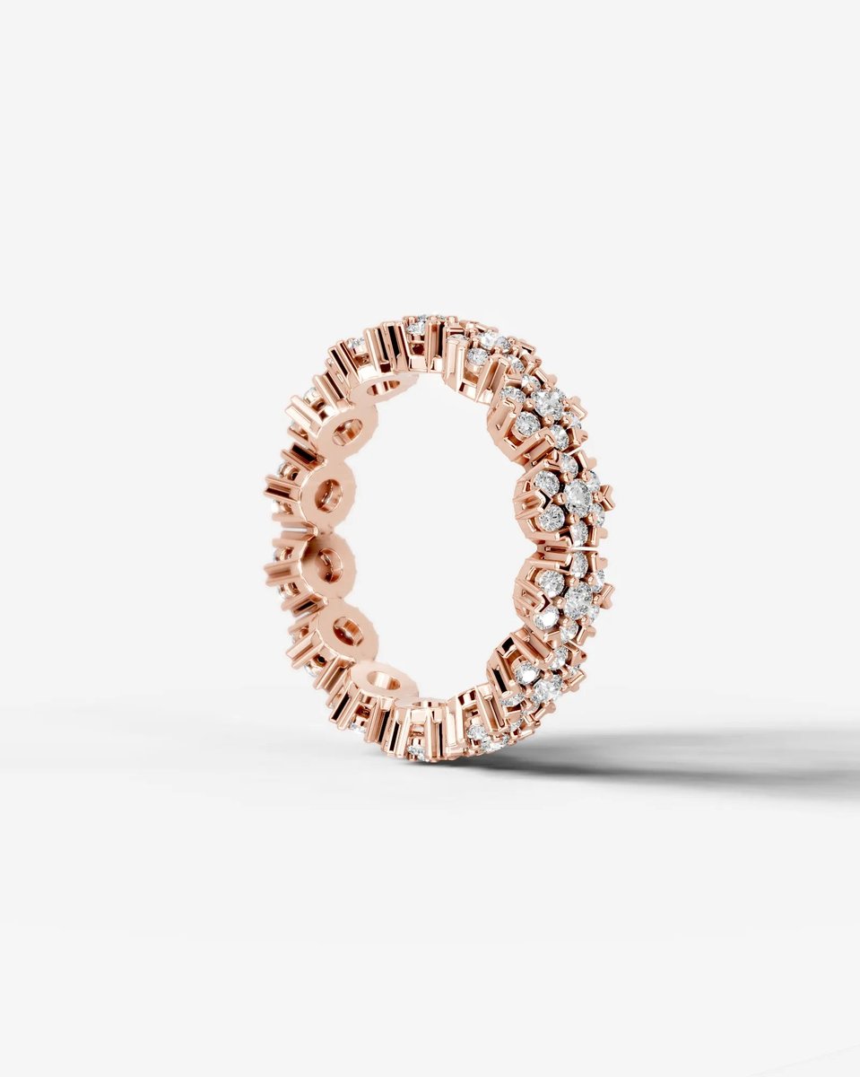 Holly Lab Grown Round Diamond Wedding Ring - Rose Gold