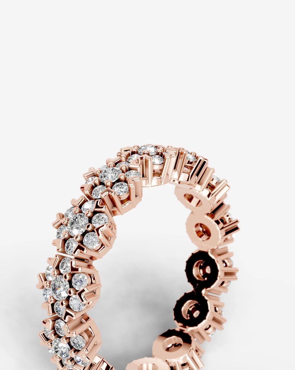 Holly Lab Grown Round Diamond Wedding Ring - Rose Gold