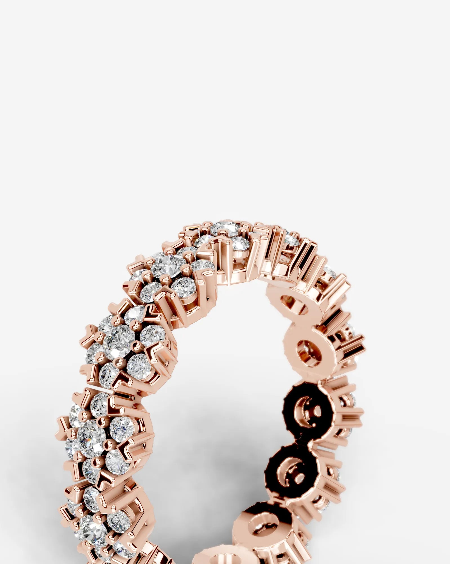 Holly Lab Grown Round Diamond Wedding Ring - Rose Gold - 18K - 3ct