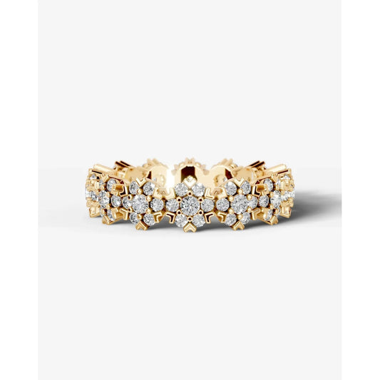 Holly Lab Grown Round Diamond Wedding Ring - Yellow Gold