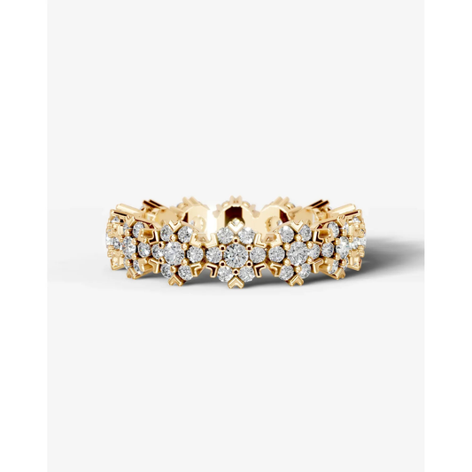 Holly Lab Grown Round Diamond Wedding Ring - Yellow Gold - 18K - 4ct