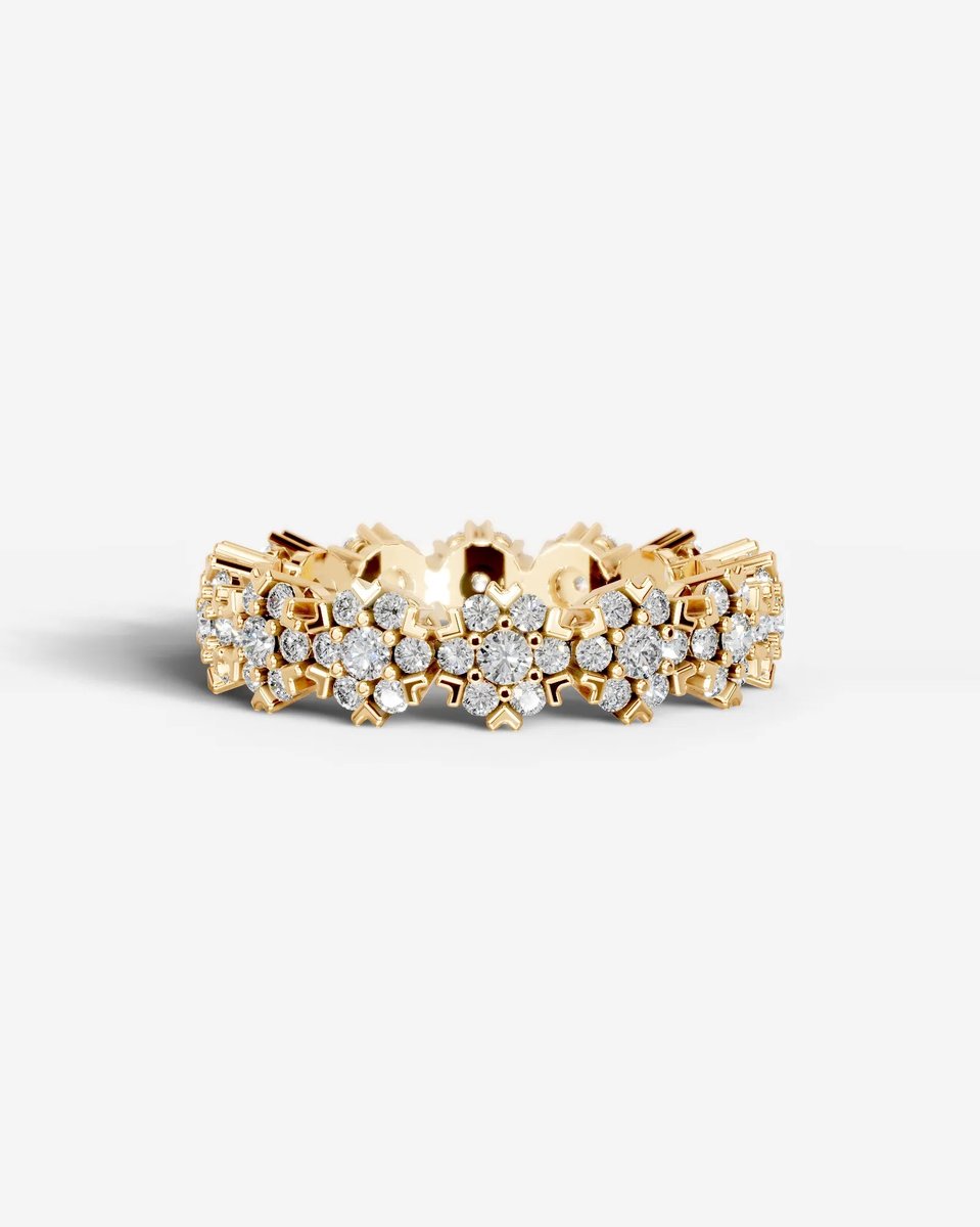 Holly Lab Grown Round Diamond Wedding Ring - Yellow Gold