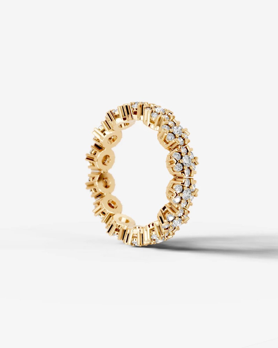 Holly Lab Grown Round Diamond Wedding Ring - Yellow Gold