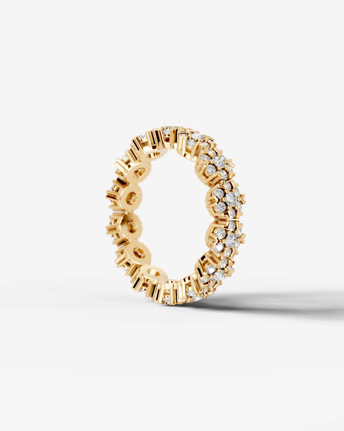 Holly Lab Grown Round Diamond Wedding Ring - Yellow Gold - 18K - 2ct