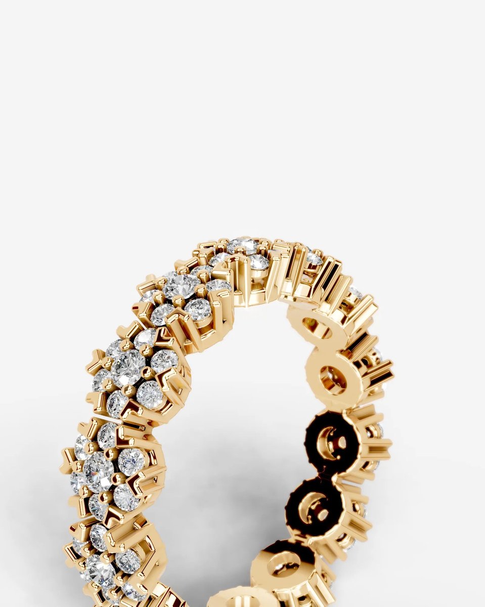 Holly Lab Grown Round Diamond Wedding Ring - Yellow Gold