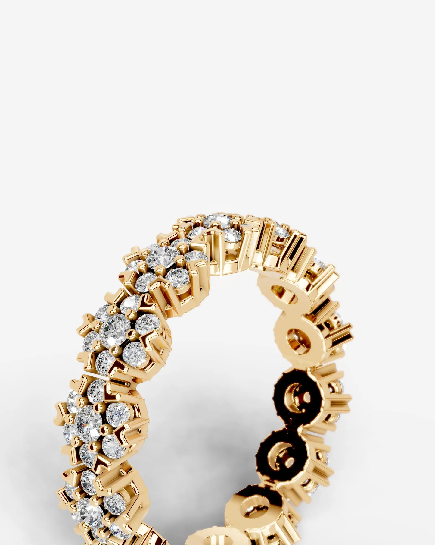 Holly Lab Grown Round Diamond Wedding Ring - Yellow Gold - 18K - 3ct