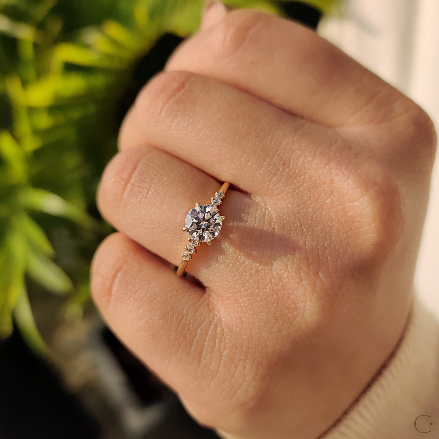 7 Stone Diamond Ring With Round Cut