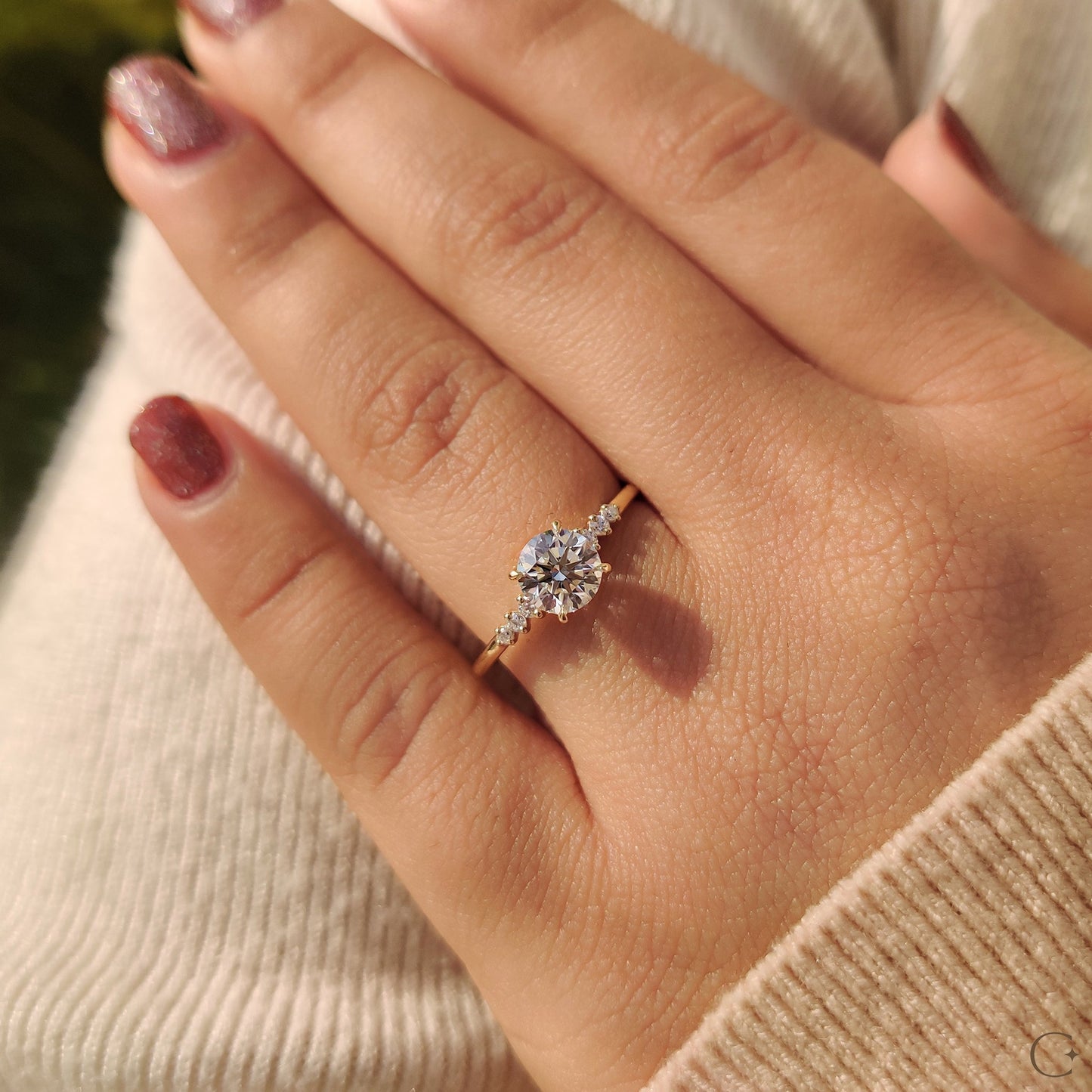 7 Stone Diamond Ring With Round Cut