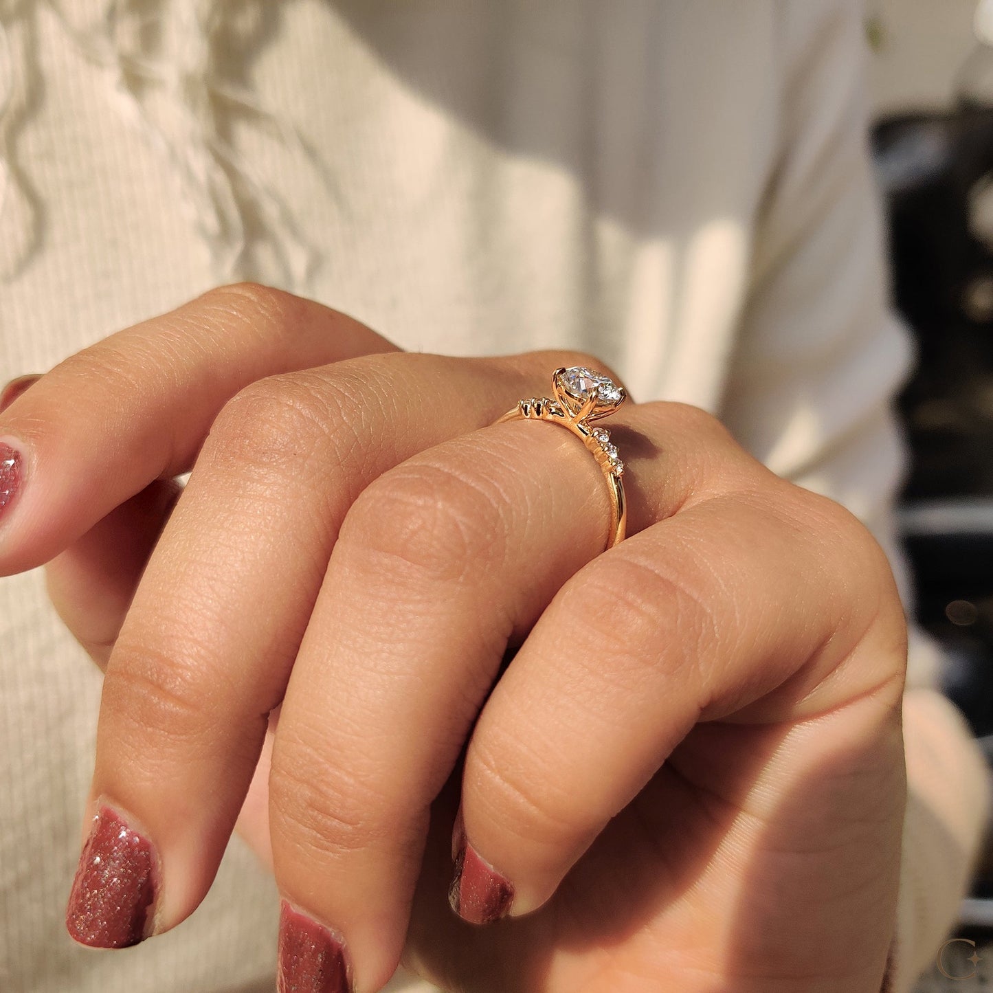 7 Stone Diamond Ring With Round Cut