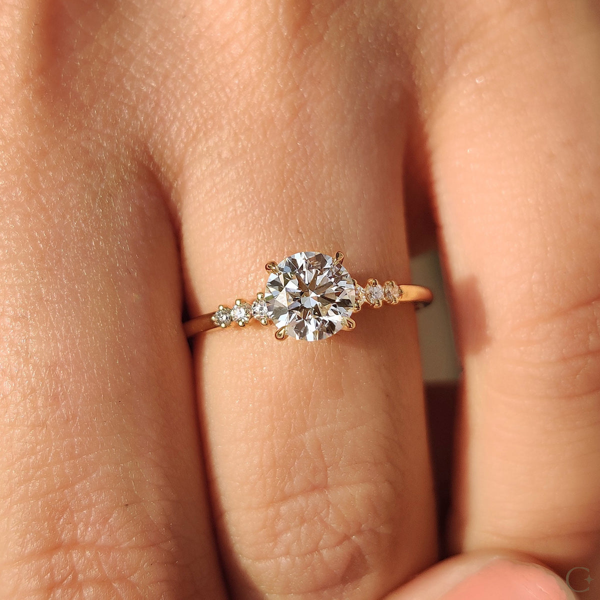 7 Stone Diamond Ring With Round Cut