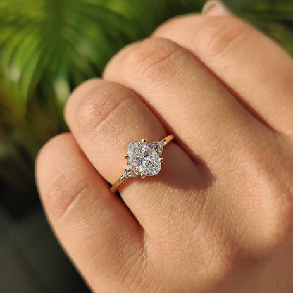 Oval Stone Engagement Ring In Muse Style