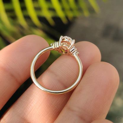 Oval Stone Engagement Ring In Muse Style